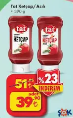 TAT KETÇAP 390 G fiyat ve kampanya bilgisi